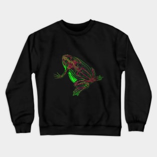 Skeleton Frog Interactive Magenta&Green Filter #2 By Red&Blue Crewneck Sweatshirt